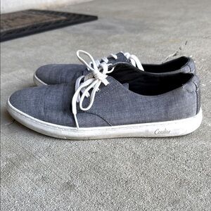 Cuater mens 10 gray canvas low top sneaker shoes EuC
